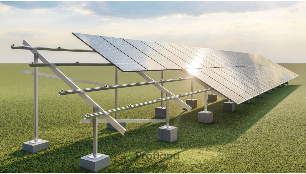 Подконструкция для монтажа солнечных панелей Грунт-Бетон